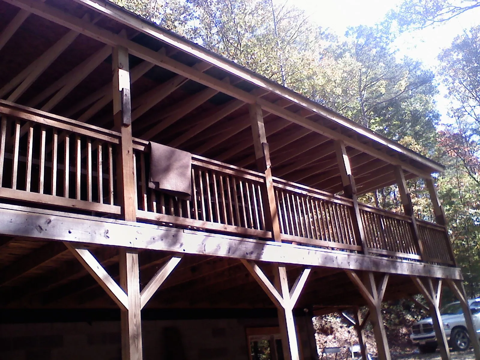 Timber framing under a new elevated porch and deck — Roof Leak Repair in Sicklerville by Roofing Brothers